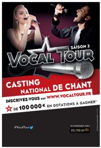 Casting national de chant : Vocal Tour 2016 Saint Quentin. Du 22 au 25 juin 2016 à Saint Quentin. Aisne.  14H00
